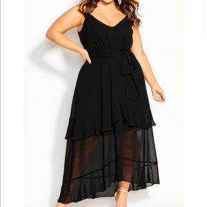 Mirage frills maxi dress